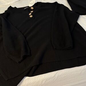 NWT Classic Black Buttoned Women's Sweater and pant set